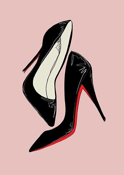 illustration louboutin prada versace moschino shoes|louboutin lace up shoes.